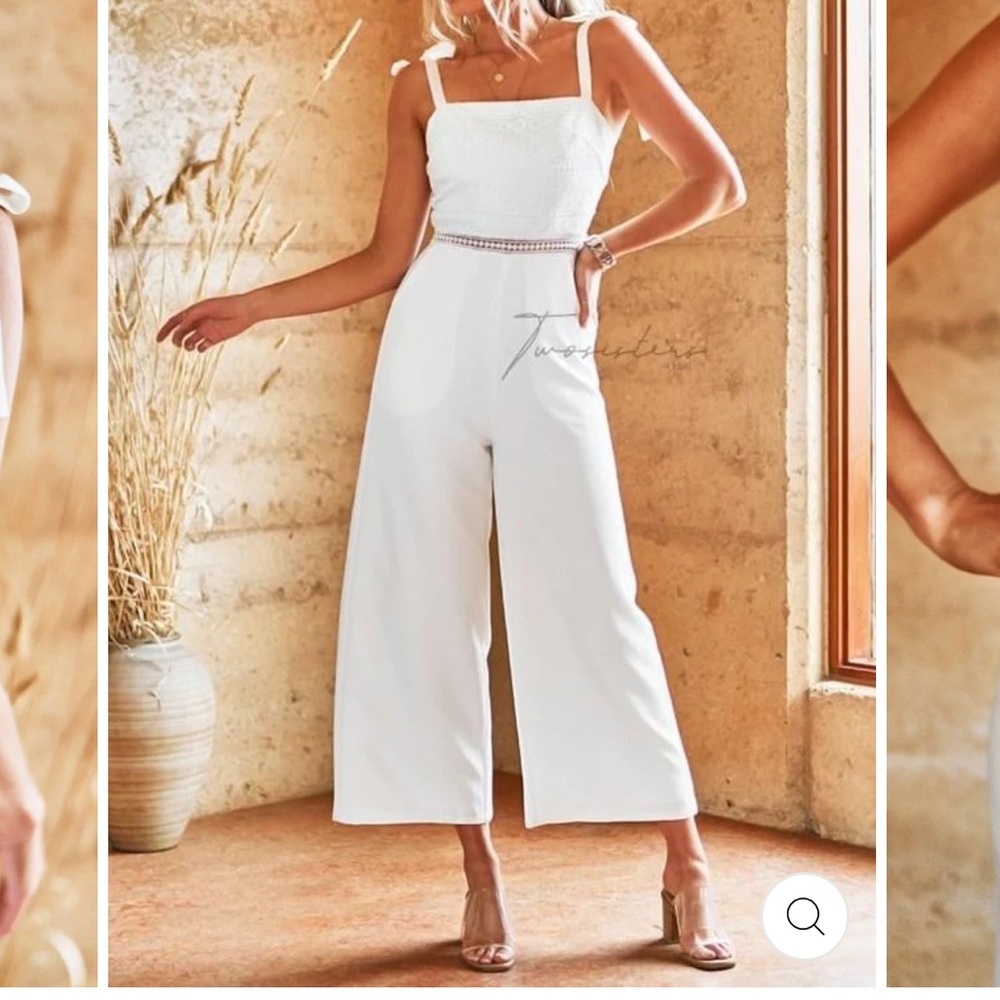 Jaus white lace jumpsuit. Size 4. New with tags.